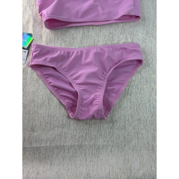 NWT pink two-piece PUMA bathing suit size 6 - Picture 7 of 7